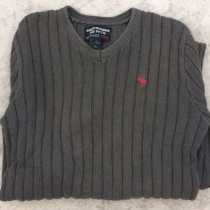 Abercrombie grey ribbed sweater